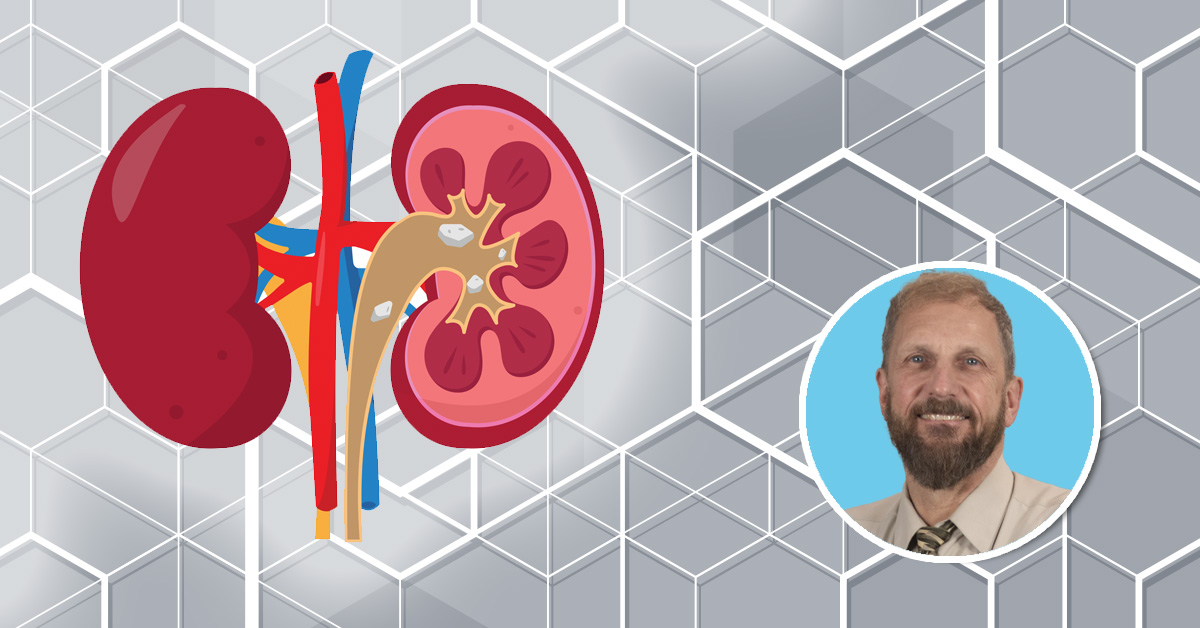 Kidney stone diagram w inset of Dr. Windsor