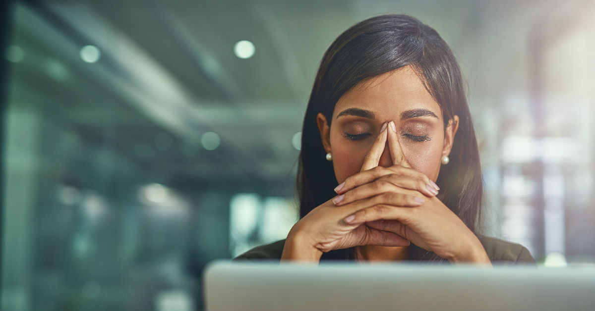 Female sitting at computer