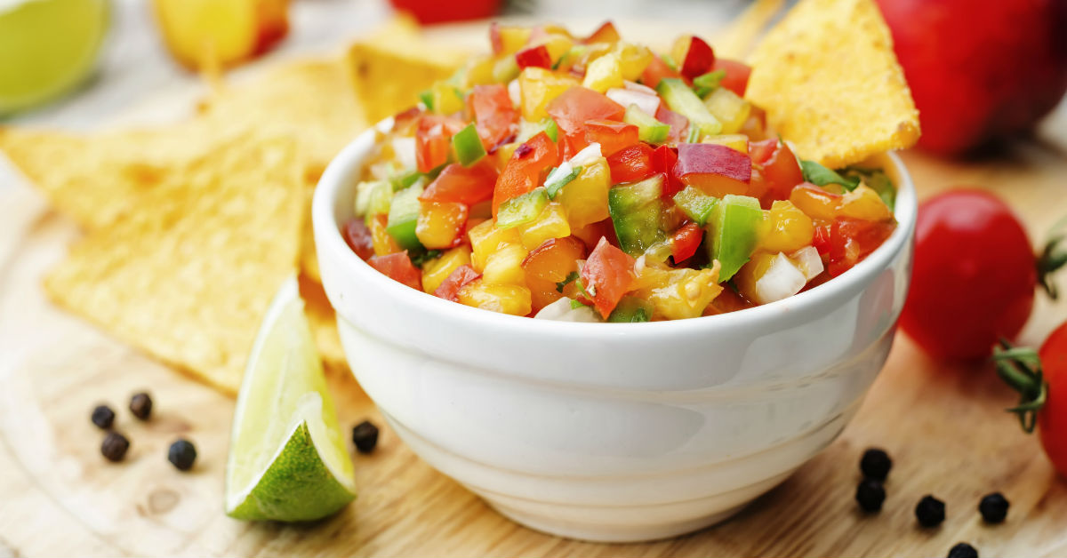 Peach peanut salsa