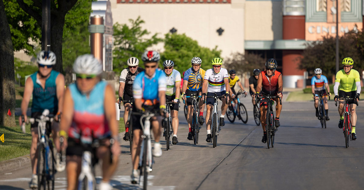 2023 Century Ride Group of Riders at the Start