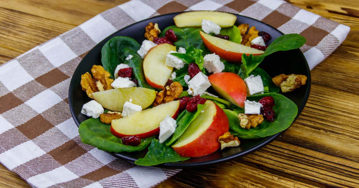 Apple Cranberry Spinach Salad