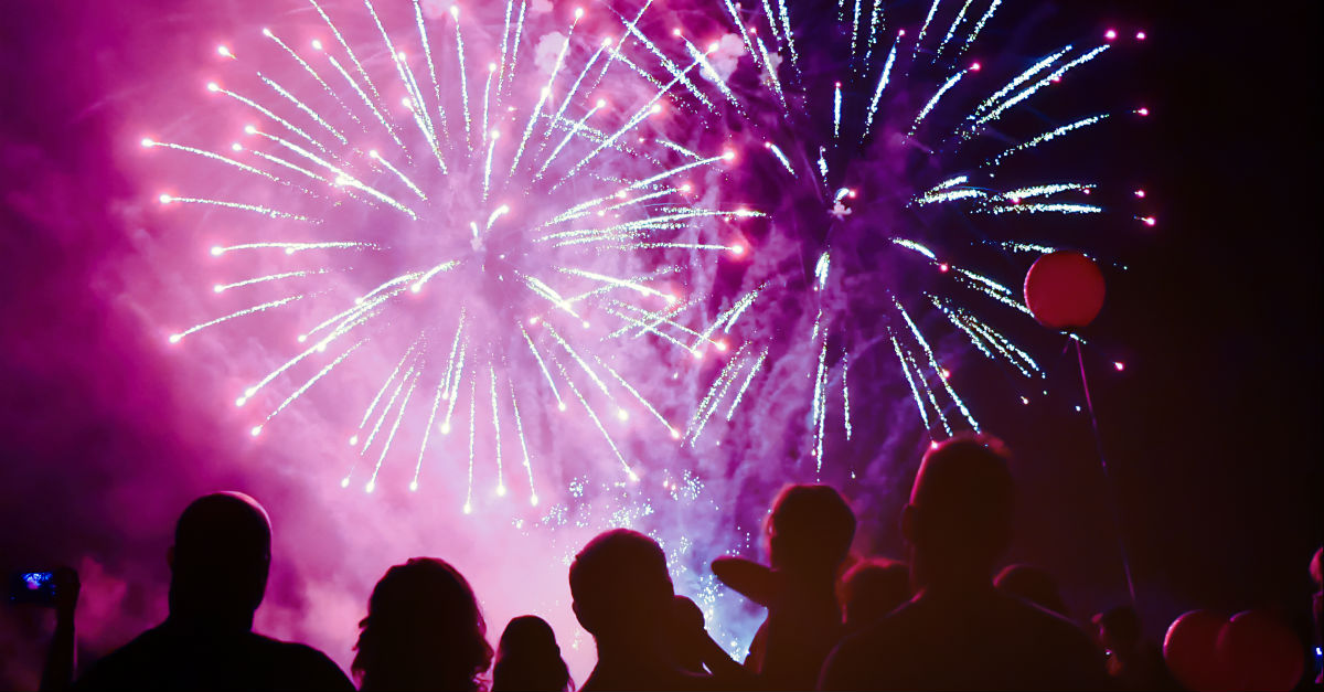 Image of nighttime fireworks