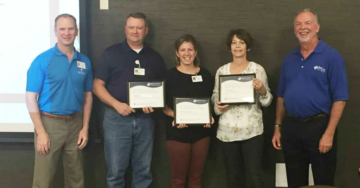 NWTC educators pose with Dr. Joseph Hodgson of the BayCare Clinic Foundation